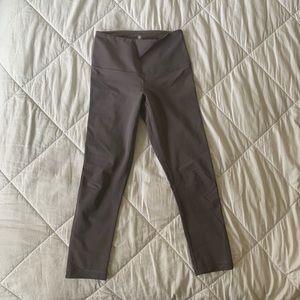 grey / purple leggings